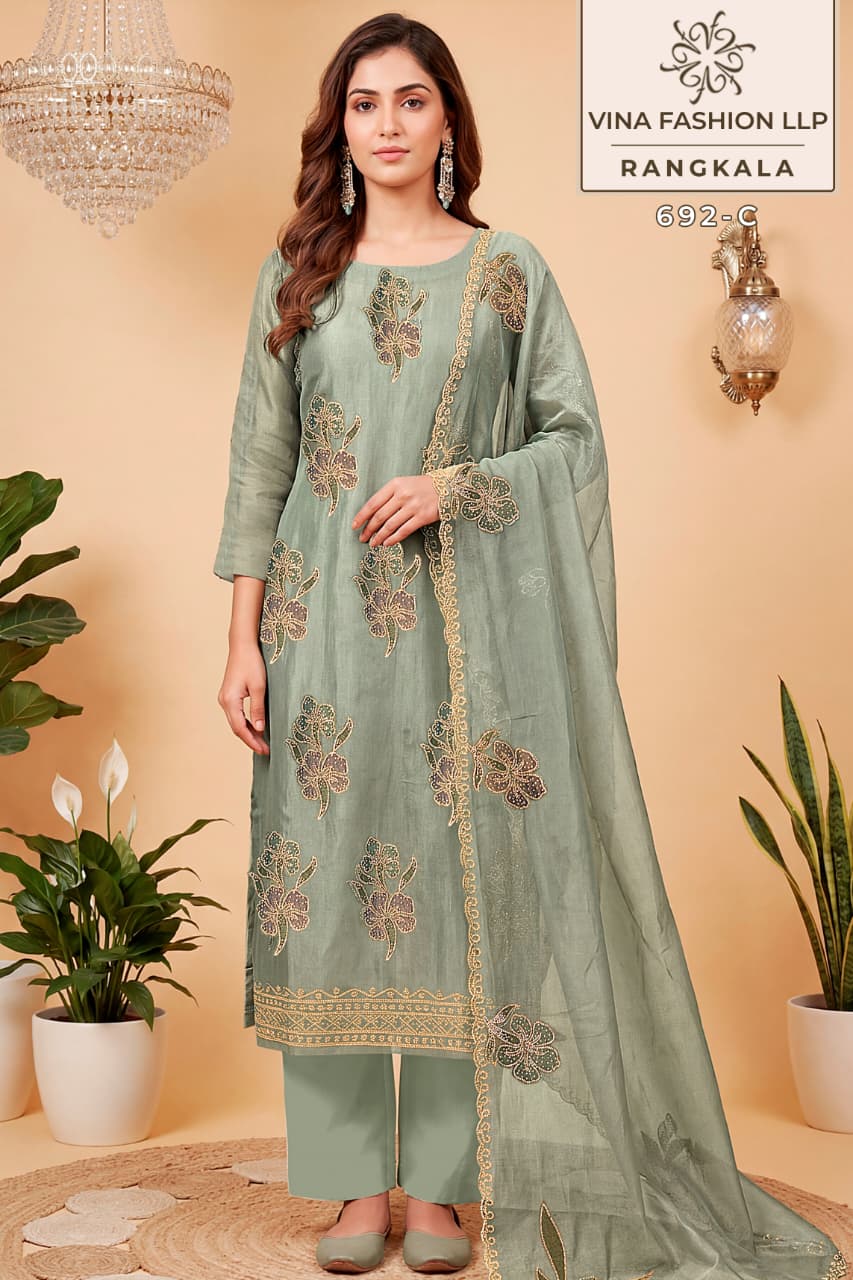 Rangkala Kuleesh Vinay Fashion Llp Salsa Silk Pant Style Suits Wholesale