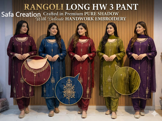 Rangoli 3 Hw Long Safa Creation Pakistani Readymade Suits Manufacturer India