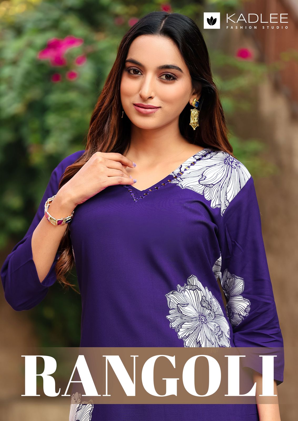 Rangoli Kadlee Rayon Kurti Pant Set Wholesale Price