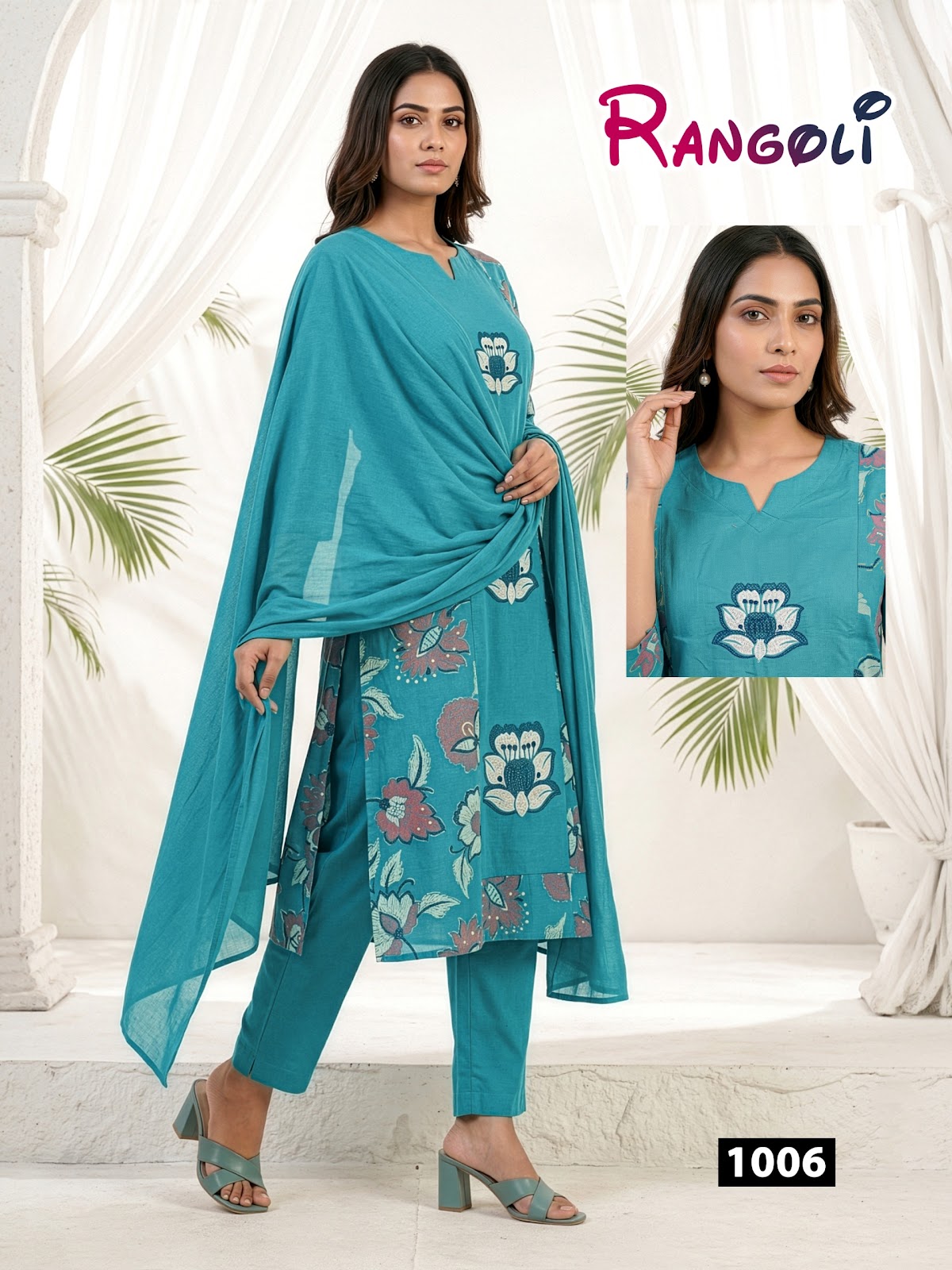 Rangoli Majisa Rayon Readymade Pant Style Suits Wholesale Price
