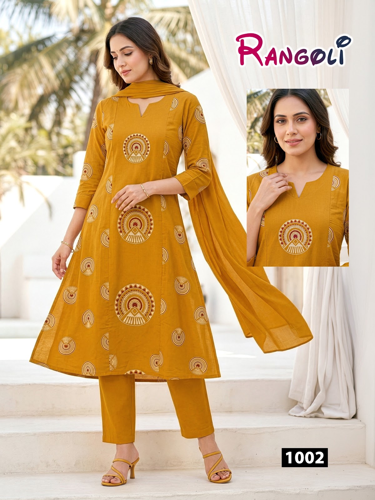 Rangoli Majisa Rayon Readymade Pant Style Suits Wholesale Price