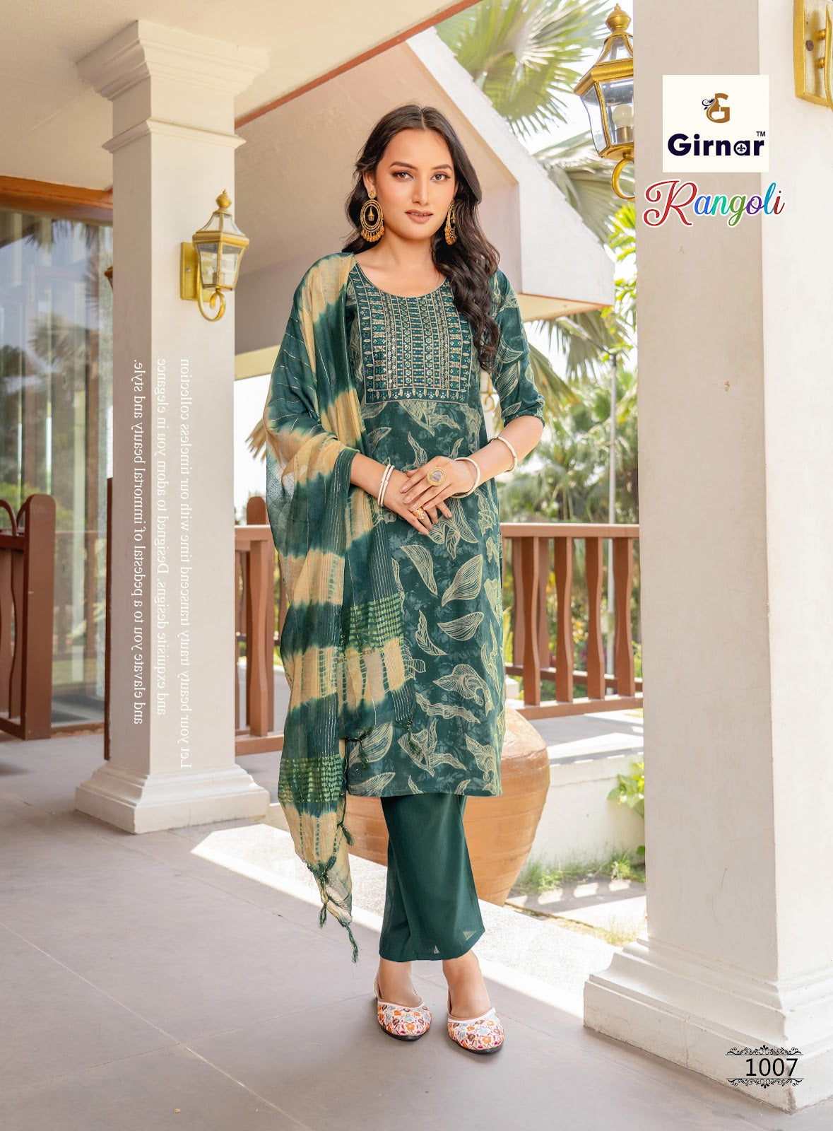 Rangoli Vol 1 Girnar Vertican Readymade Pant Style Suits Wholesaler India