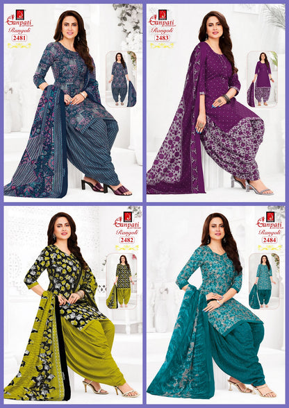 Rangoli Vol 24 Ganpati Cotton Dress Material Supplier Gujarat