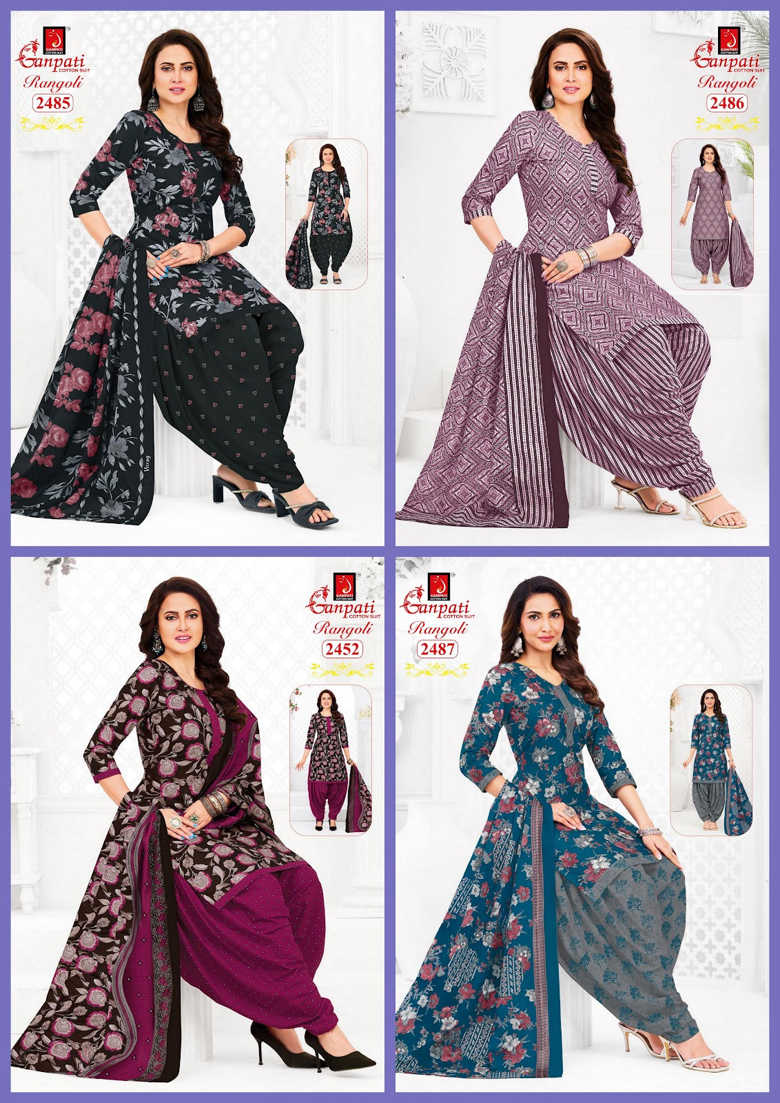 Rangoli Vol 24 Ganpati Cotton Dress Material Supplier Gujarat