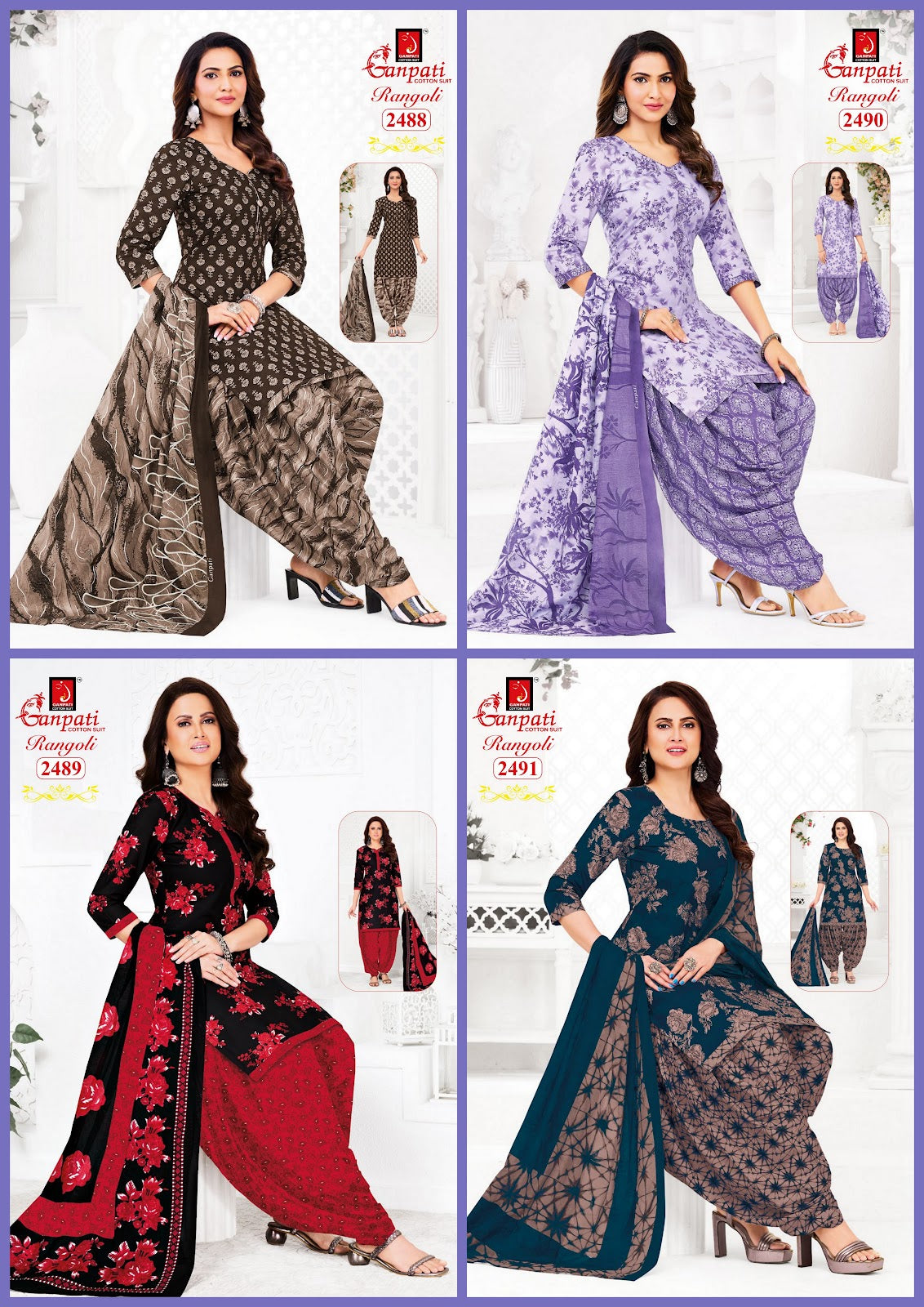 Rangoli Vol 24 Ganpati Cotton Dress Material Supplier Gujarat