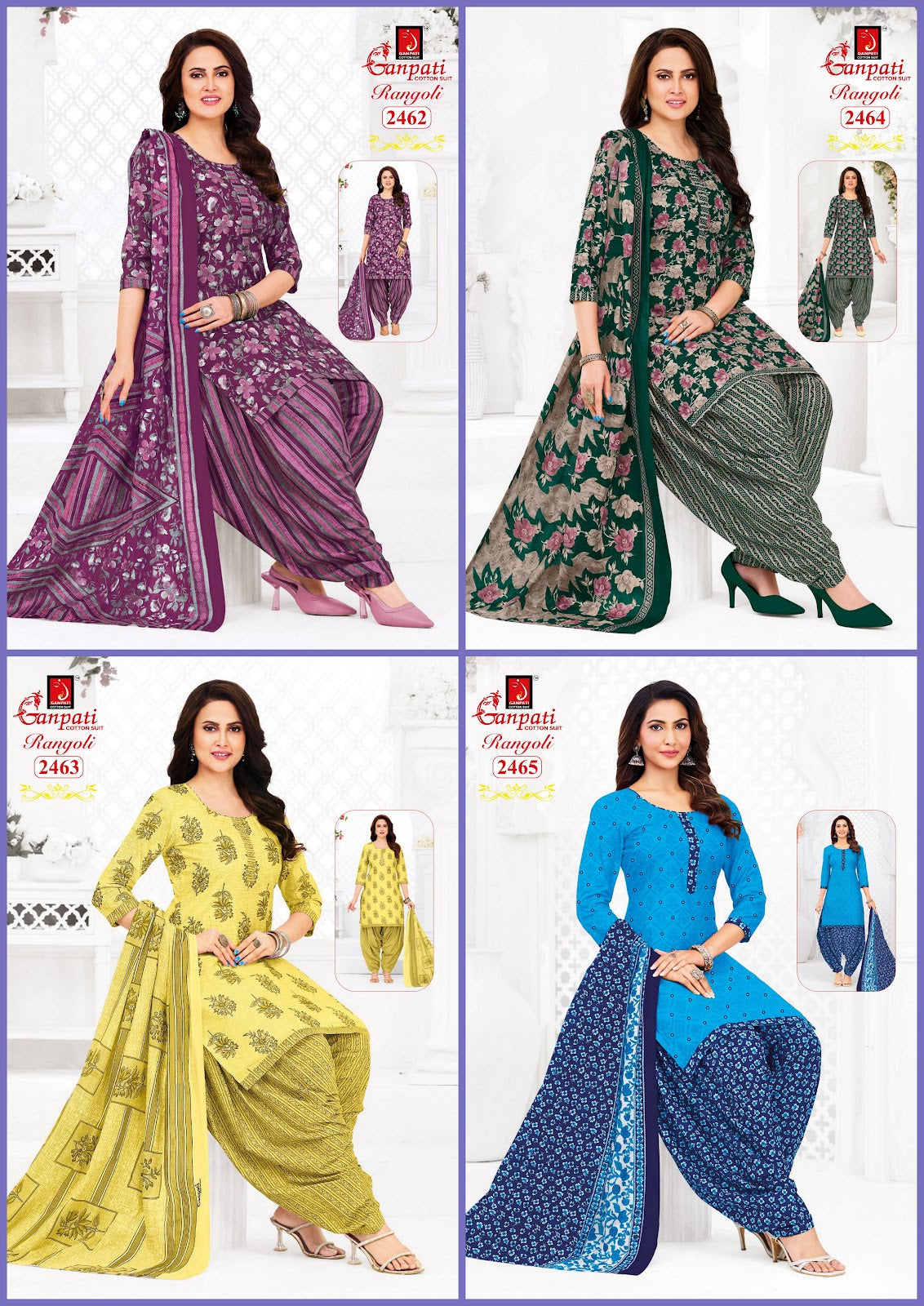 Rangoli Vol 24 Ganpati Cotton Dress Material Supplier Gujarat