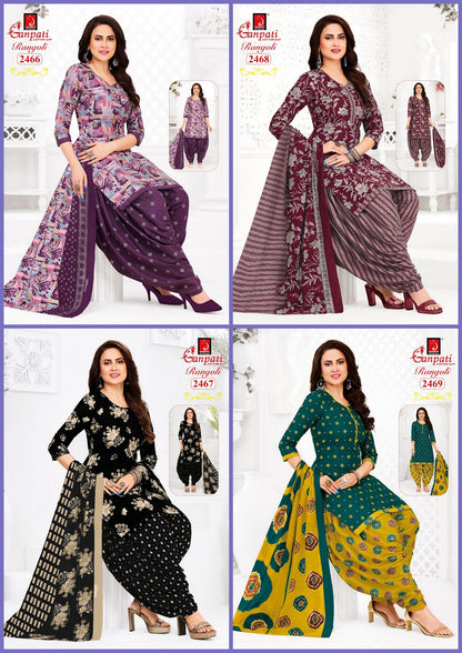Rangoli Vol 24 Ganpati Cotton Dress Material Supplier Gujarat