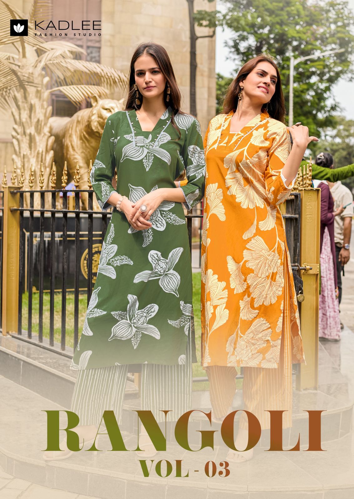 Rangoli Vol 3 Kadlee Rayon Kurti Plazzo Set Exporter India