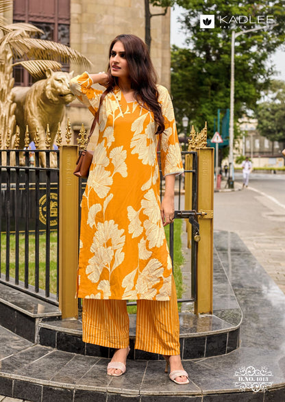 Rangoli Vol 3 Kadlee Rayon Kurti Plazzo Set Exporter India