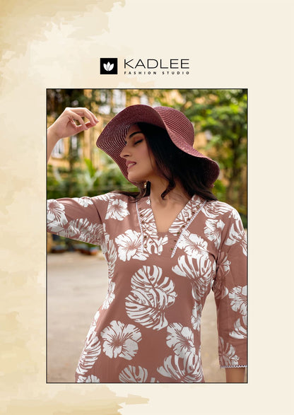 Rangoli Vol 3 Kadlee Rayon Kurti Plazzo Set Exporter India