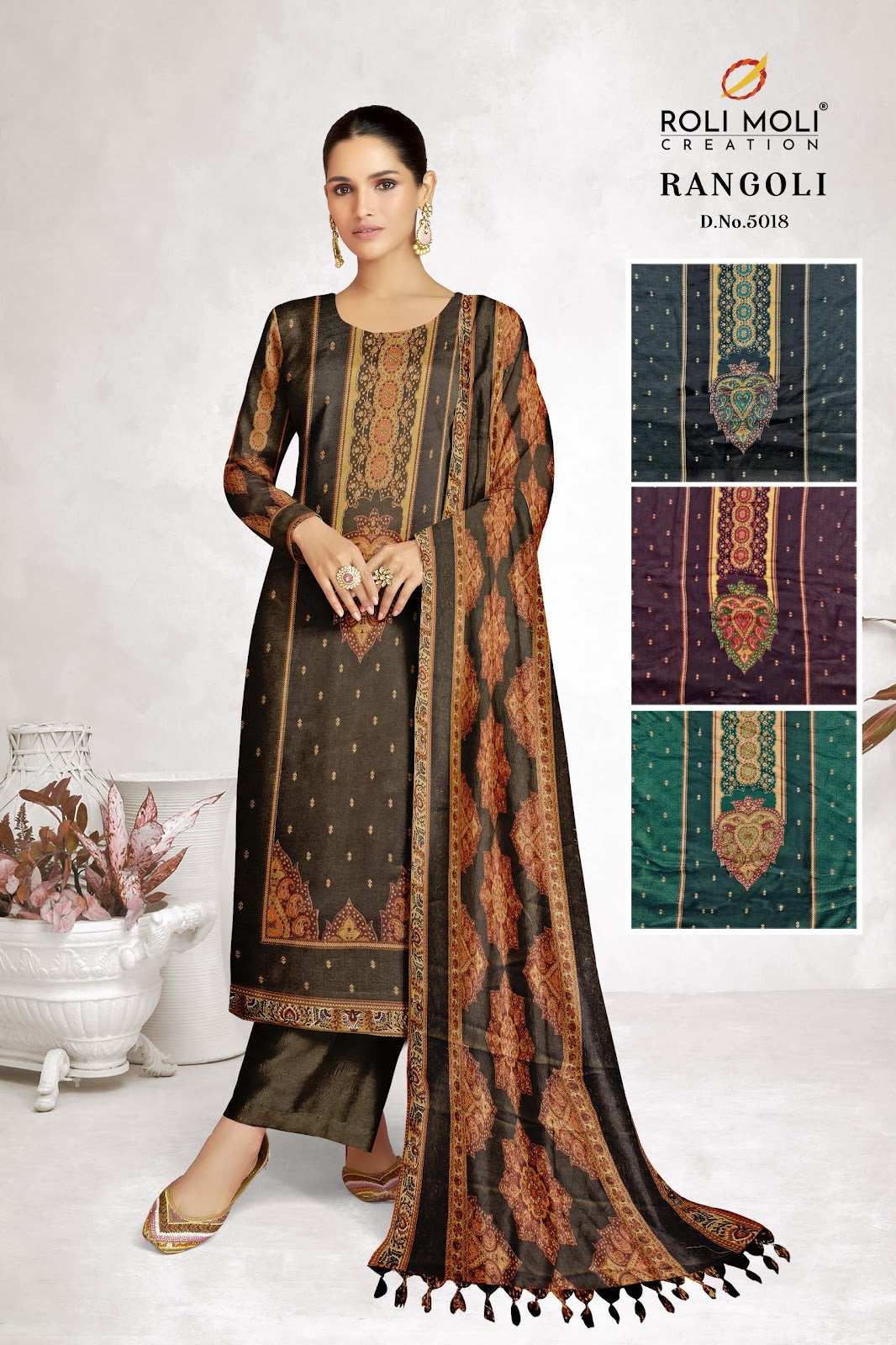 Rangoli Vol 3 Roli Moli Pashmina Suits Manufacturer