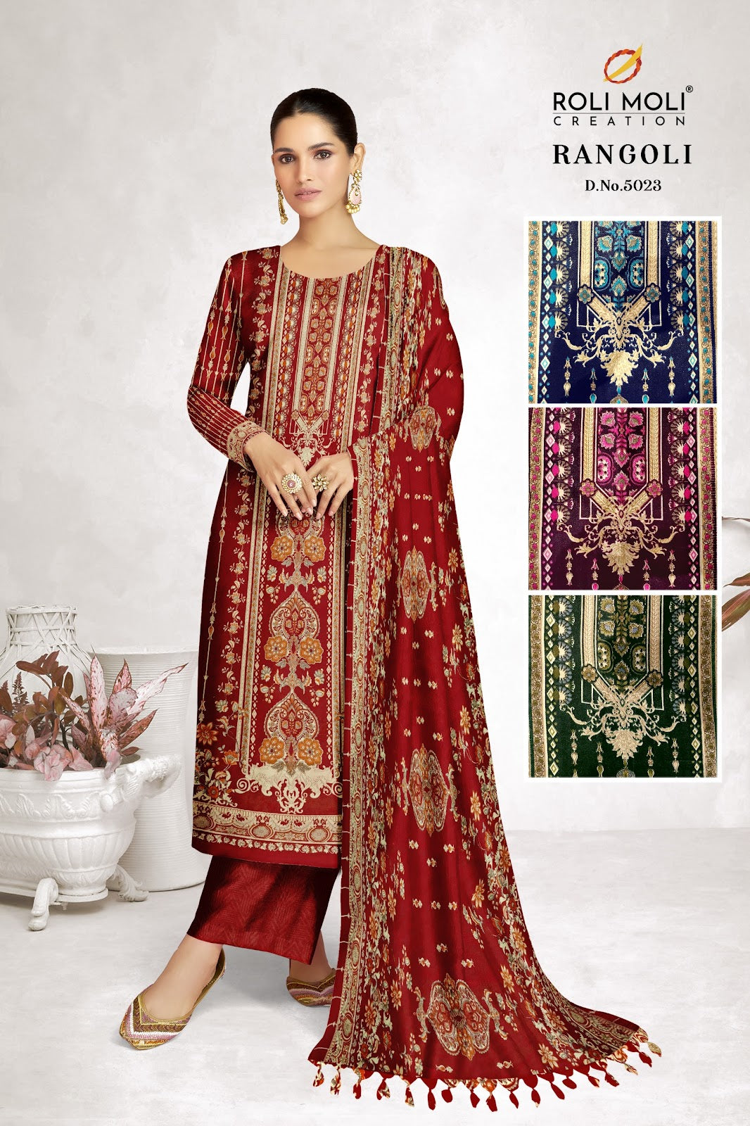 Rangoli Vol 3 Roli Moli Pashmina Suits Manufacturer