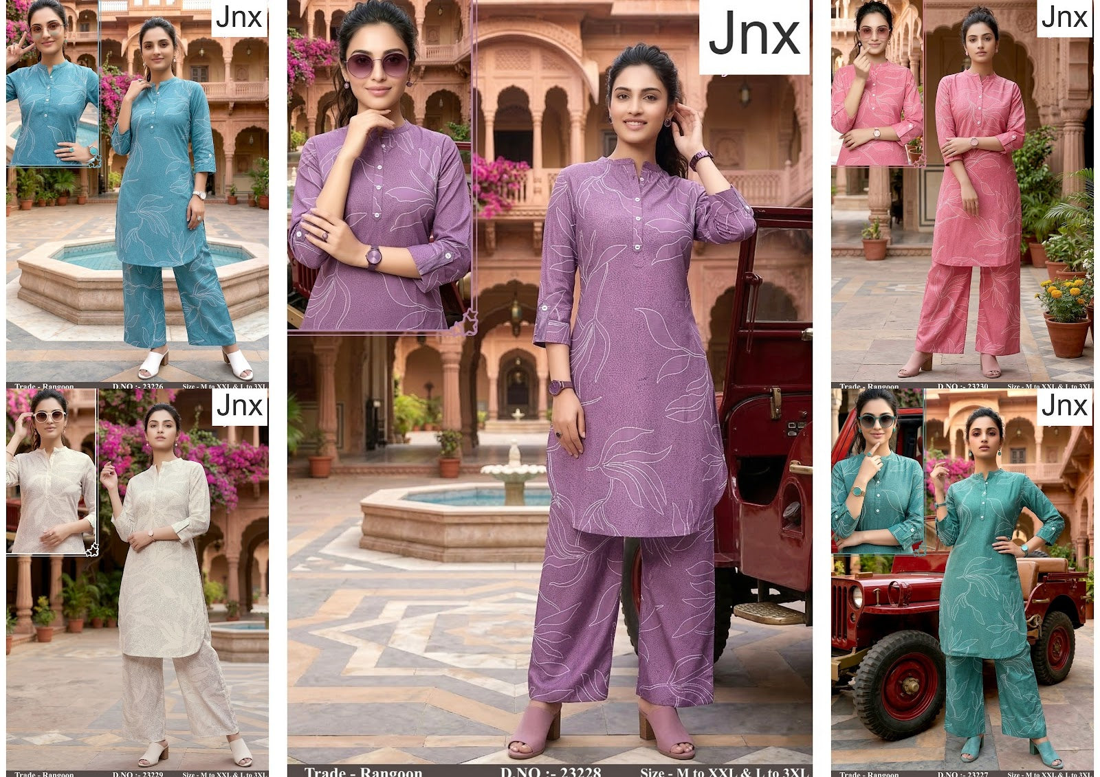 Rangoon 0306 Jnx Vertican Co Ord Set Exporter