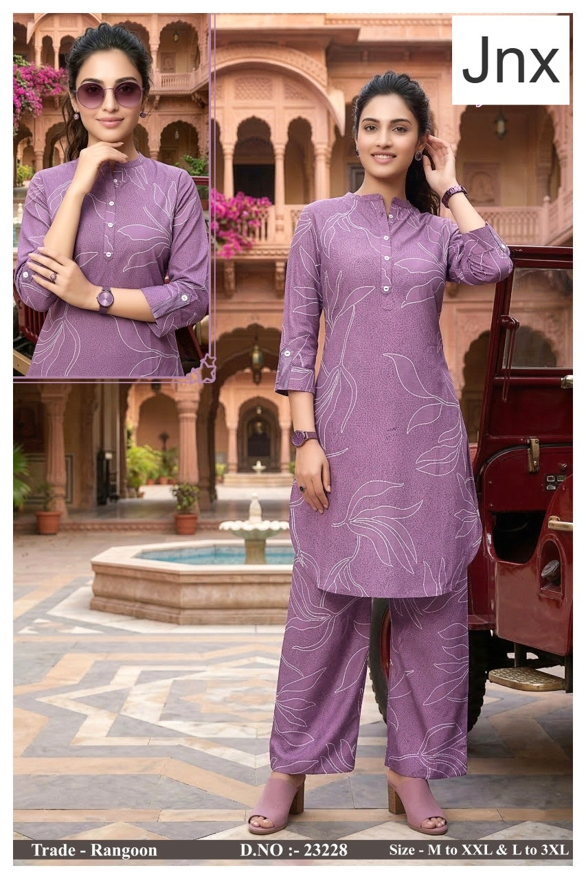 Rangoon 0306 Jnx Vertican Co Ord Set Exporter