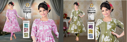 Rangpreet Zoya Rayon Anarkali Kurtis Supplier