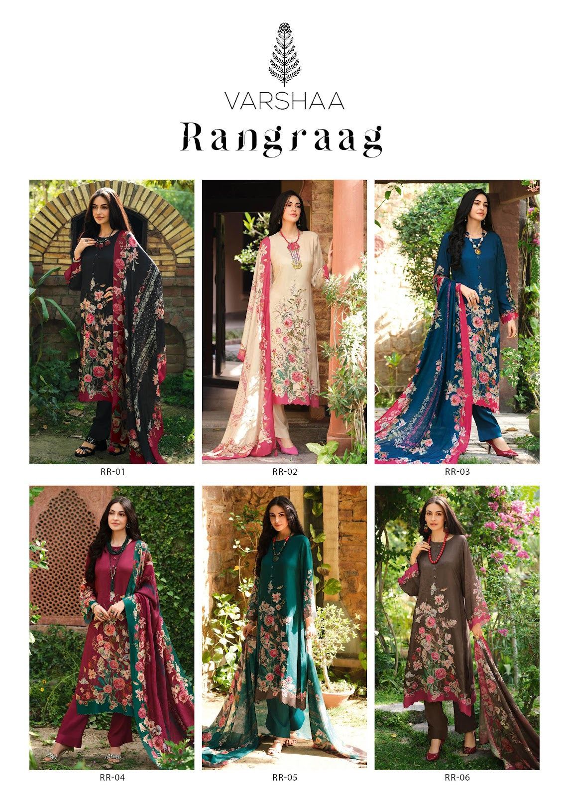 Rangraag Varshaa Viscose Muslin Pant Style Suits Wholesaler Ahmedabad