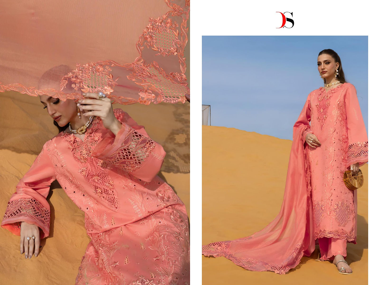 Rangrasiya 3 Nx Premium Lawn Deepsy Cotton Pakistani Patch Work Suits Supplier