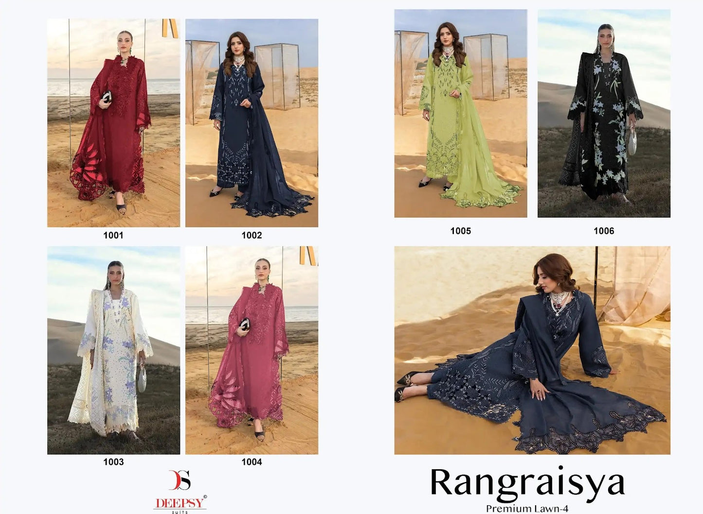 Rangrasiya 4 Premium Lawn Deepsy Cotton Pakistani Salwar Suits Wholesaler Gujarat