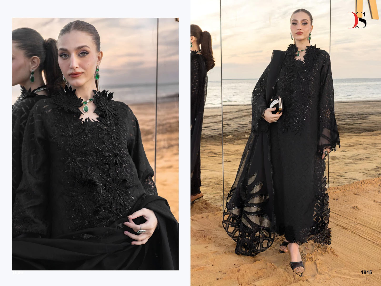 Rangrasiya 5 Deepsy Cotton Pakistani Patch Work Suits Manufacturer Ahmedabad