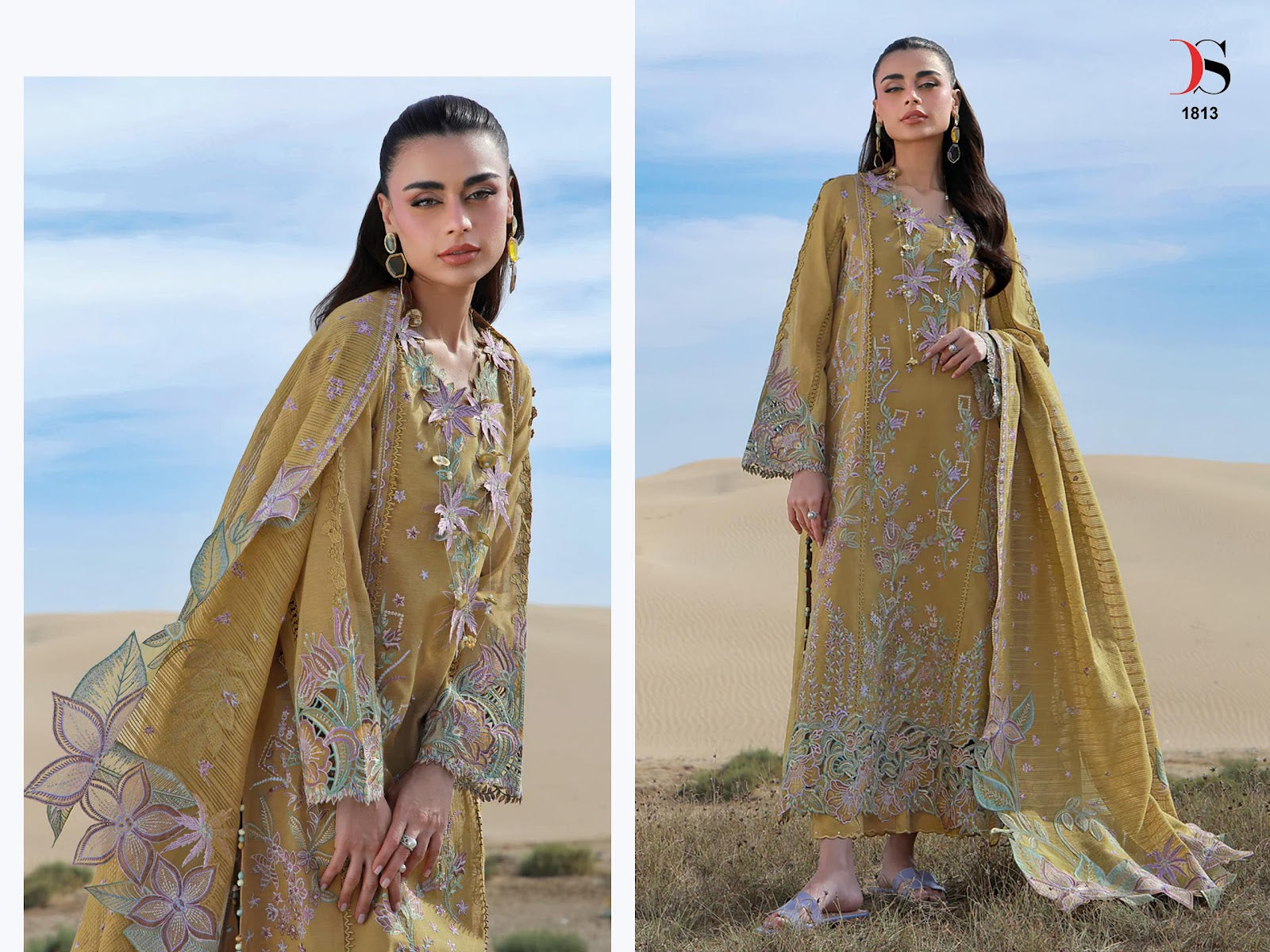 Rangrasiya 5 Deepsy Cotton Pakistani Patch Work Suits Manufacturer Ahmedabad