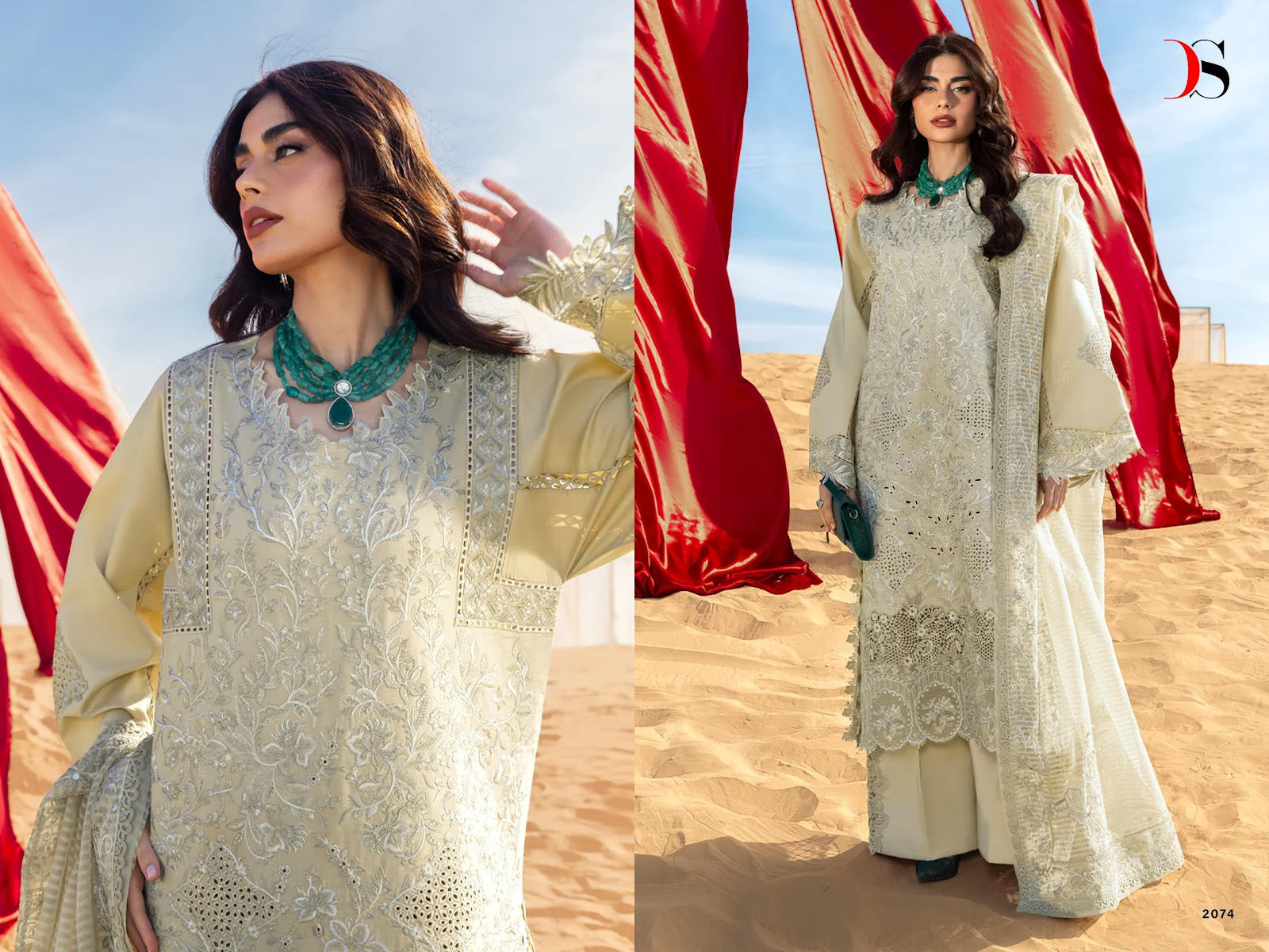 Rangrasiya 6 Deepsy Cotton Pakistani Patch Work Suits Supplier Ahmedabad