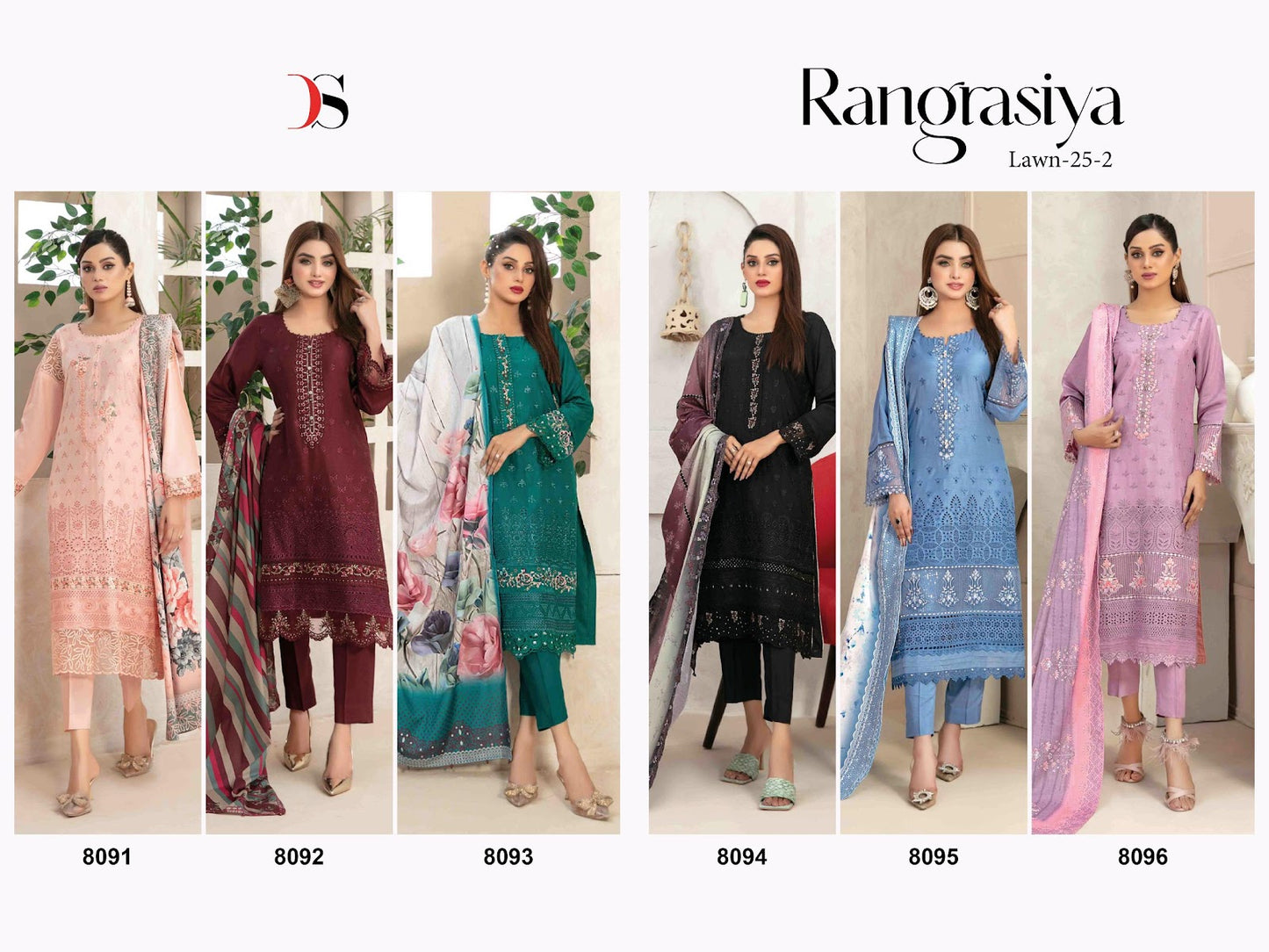 Rangrasiya Lawn 25-2 Deepsy Cotton Pakistani Salwar Suits Supplier India