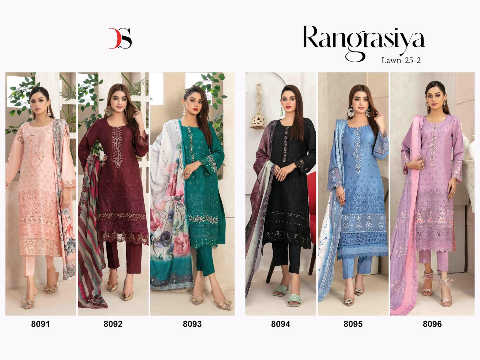 Rangrasiya Lawn 25-2 Deepsy Cotton Pakistani Salwar Suits Supplier India