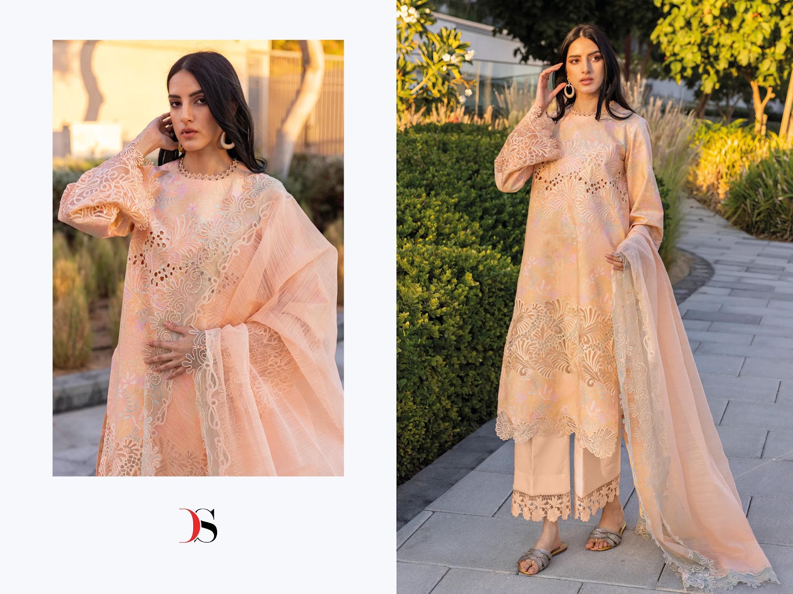 Rangrasiya Lawn 25-3 Deepsy Cotton Satin Pakistani Patch Work Suits Wholesaler
