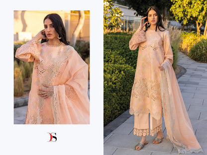 Rangrasiya Lawn 25-3 Deepsy Cotton Satin Pakistani Patch Work Suits Wholesaler