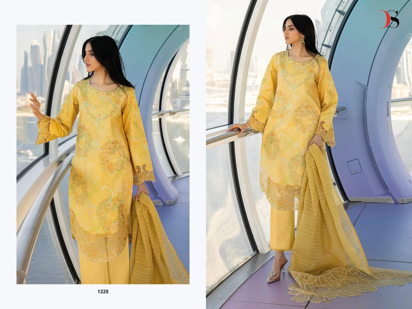 Rangrasiya Lawn 25-3 Deepsy Cotton Satin Pakistani Patch Work Suits Wholesaler