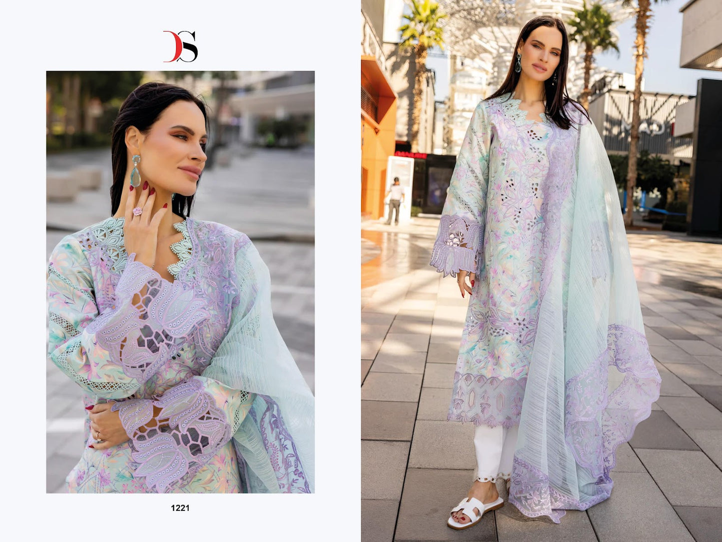 Rangrasiya Lawn 25-3 Deepsy Cotton Satin Pakistani Patch Work Suits Wholesaler