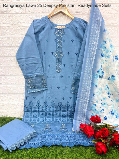 Rangrasiya Lawn 25 Deepsy Cotton Pakistani Readymade Suits Manufacturer Gujarat