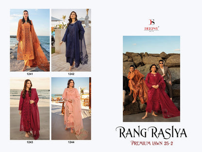 Rangrasiya Premium Lawn 25-2 Deepsy Pure Cotton Pakistani Salwar Suits Wholesaler