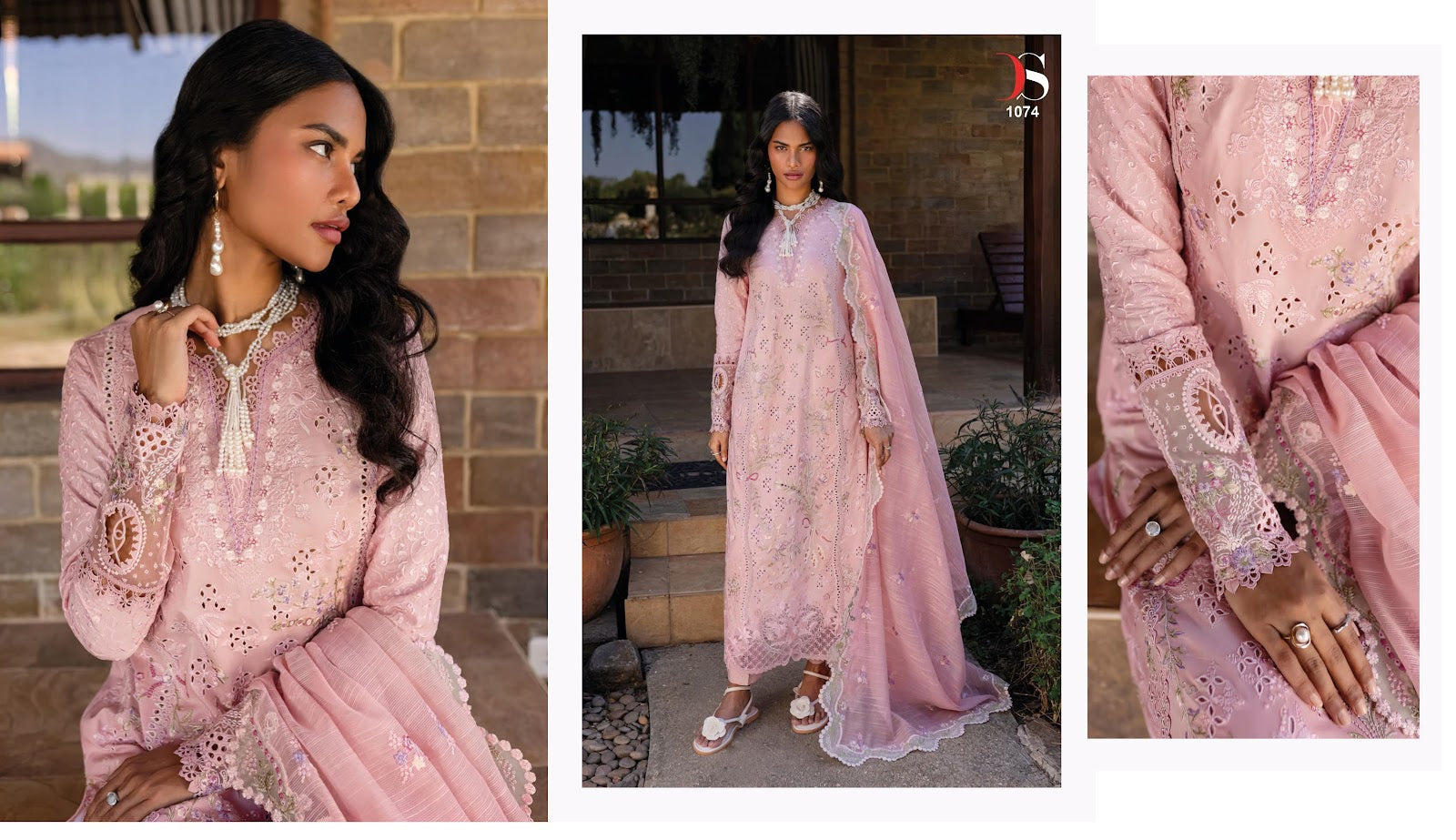 Rangrasiya Premium Lawn 25 Deepsy Pure Cotton Pakistani Patch Work Suits Wholesale