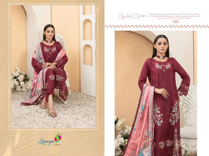 Rangrasiya Vol 7 Saniya Trendz Pure Cotton Pakistani Salwar Suits Manufacturer Gujarat