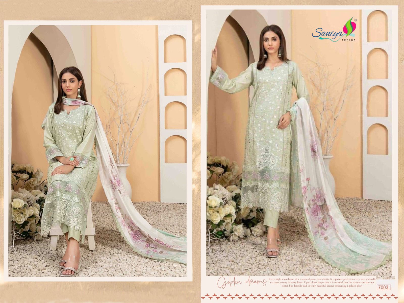 Rangrasiya Vol 7 Saniya Trendz Pure Cotton Pakistani Salwar Suits Manufacturer Gujarat