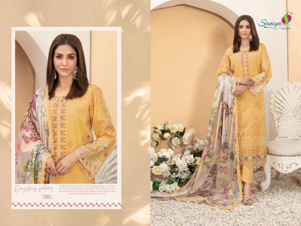 Rangrasiya Vol 7 Saniya Trendz Pure Cotton Pakistani Salwar Suits Manufacturer Gujarat
