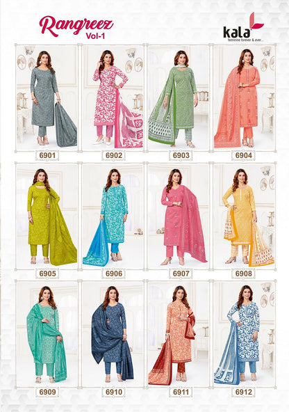 Rangreez Vol 1 Kala Cotton Dress Material Supplier Gujarat