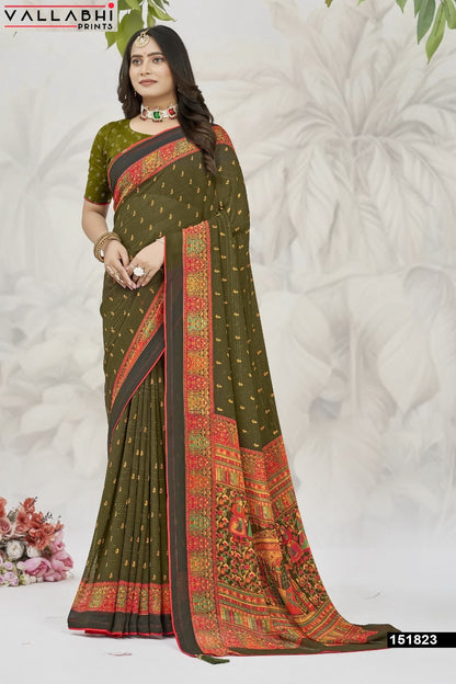 Rangrekha Vallabhi Prints Weightless Sarees Exporter