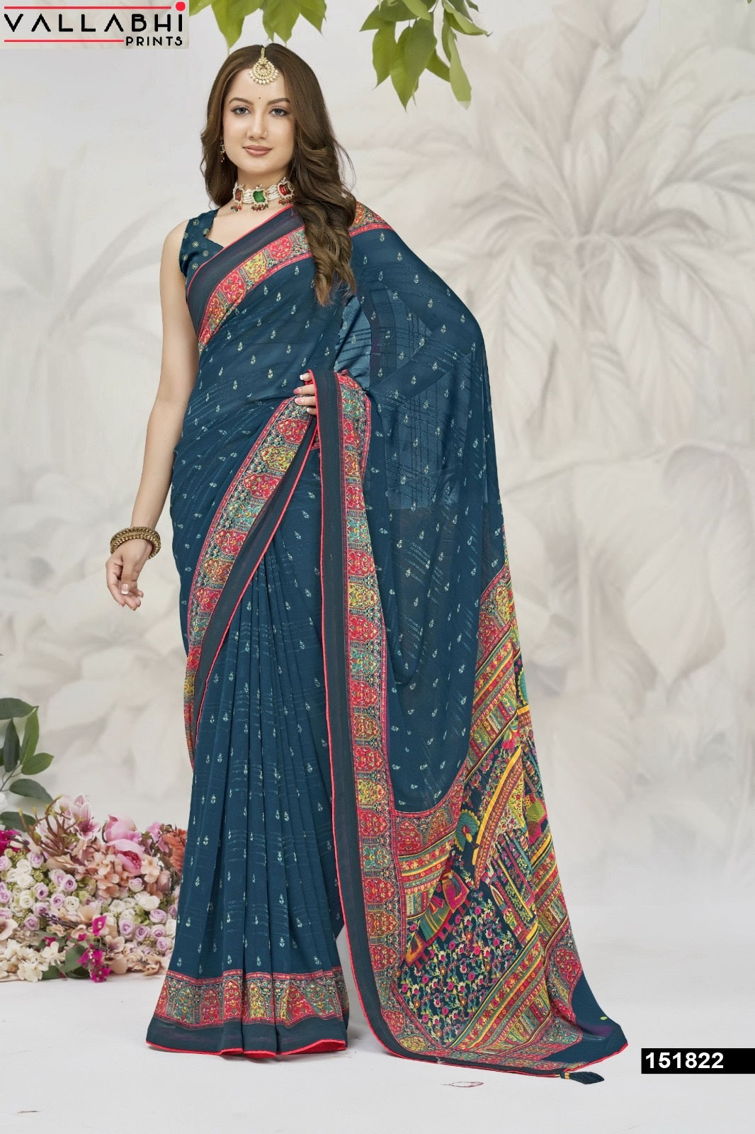 Rangrekha Vallabhi Prints Weightless Sarees Exporter