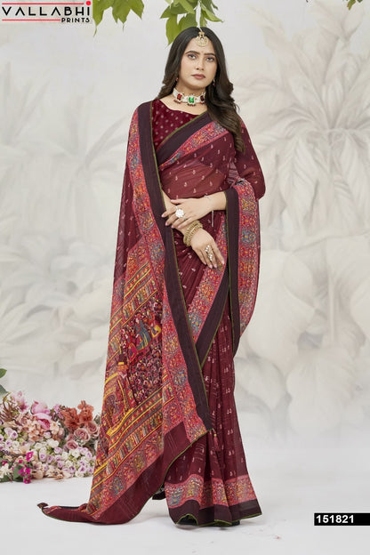 Rangrekha Vallabhi Prints Weightless Sarees Exporter