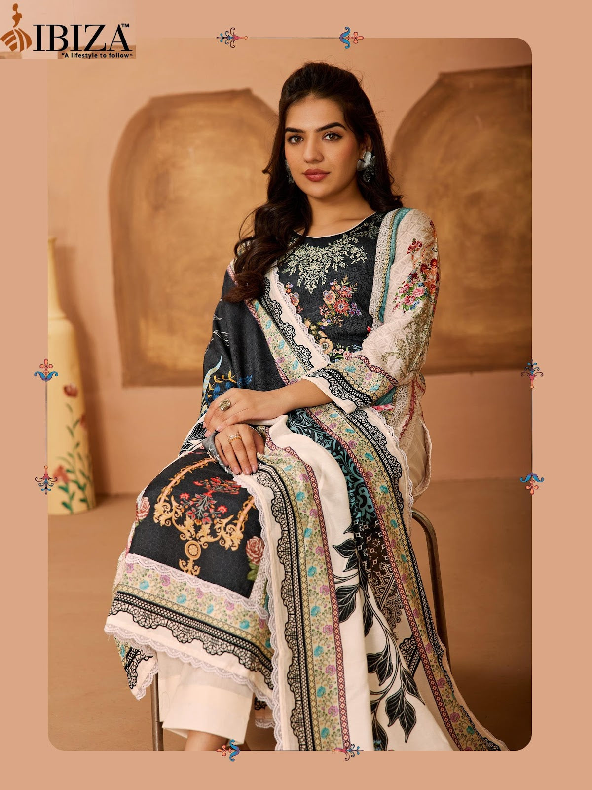 Rangrez Ibiza Bemberg Muslin Karachi Salwar Suits Supplier Gujarat