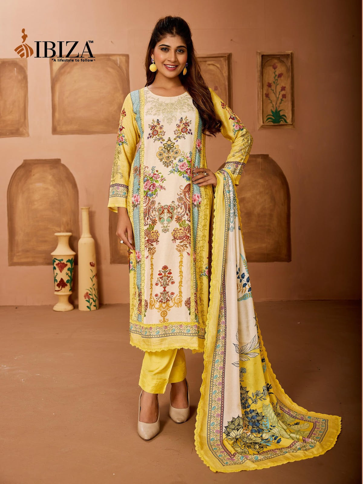 Rangrez Ibiza Bemberg Muslin Karachi Salwar Suits Supplier Gujarat