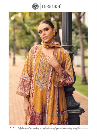 Rangrez Nisanka Cotton Lawn Karachi Salwar Suits Manufacturer India