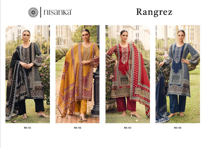 Rangrez Nisanka Cotton Lawn Karachi Salwar Suits Manufacturer India