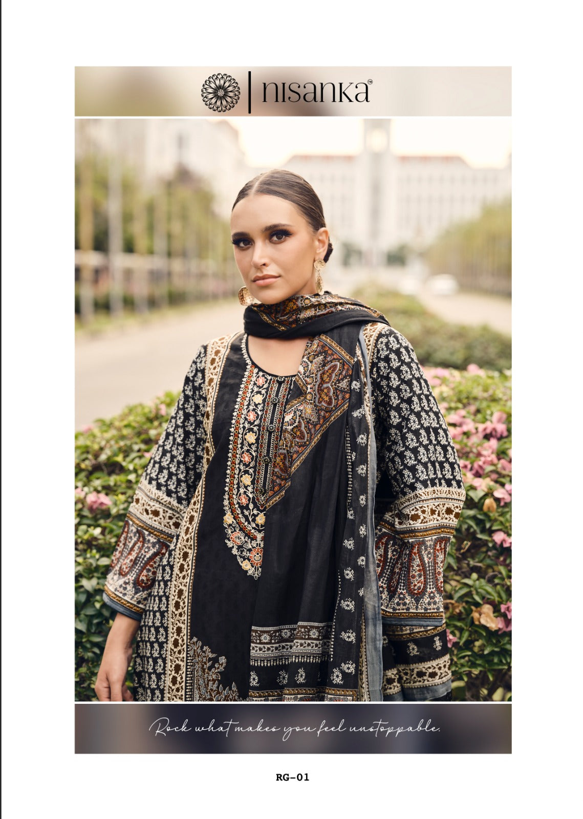 Rangrez Nisanka Cotton Lawn Karachi Salwar Suits Manufacturer India