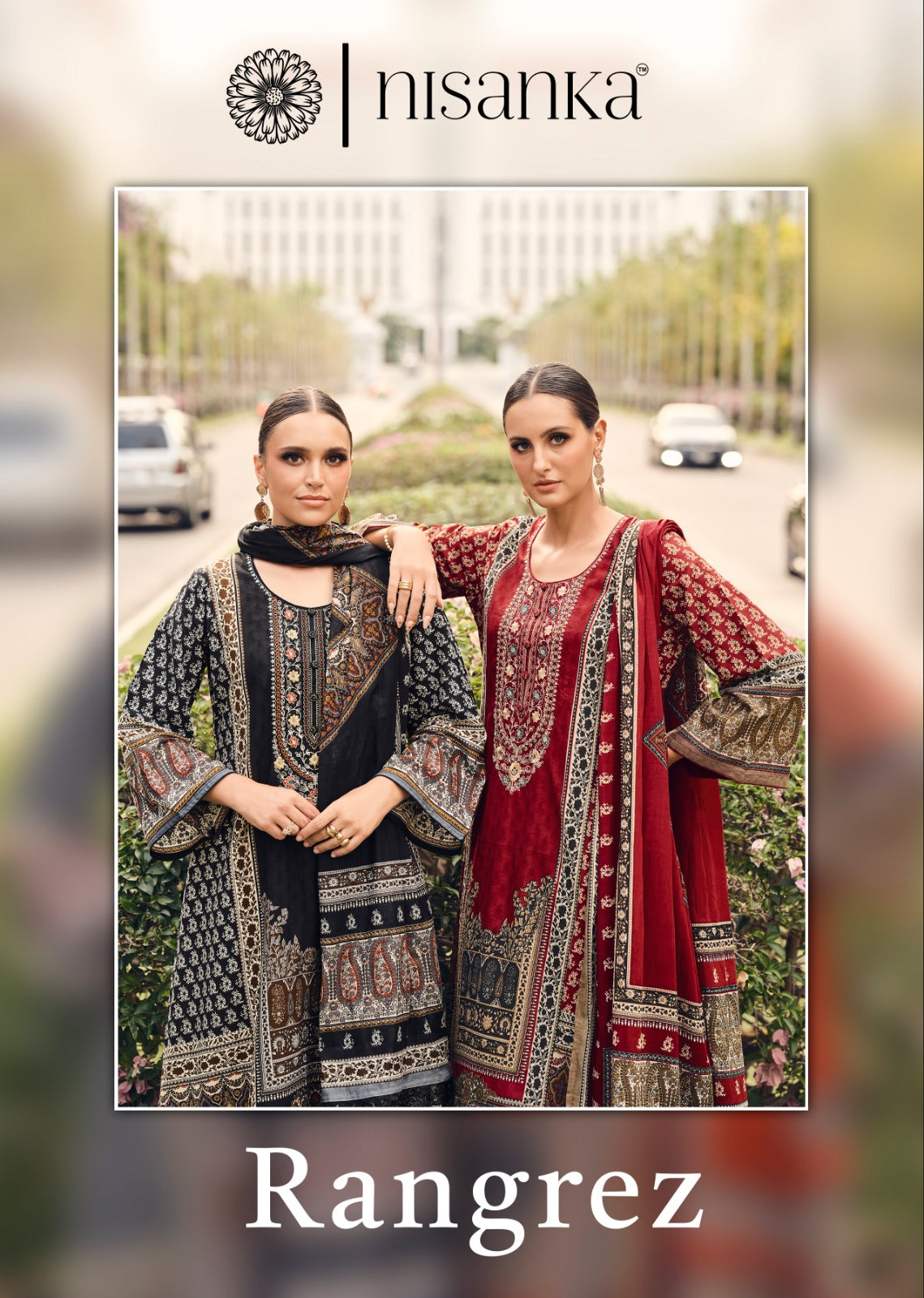 Rangrez Nisanka Cotton Lawn Karachi Salwar Suits Manufacturer India