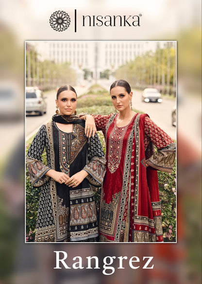Rangrez Nisanka Cotton Lawn Karachi Salwar Suits Manufacturer India