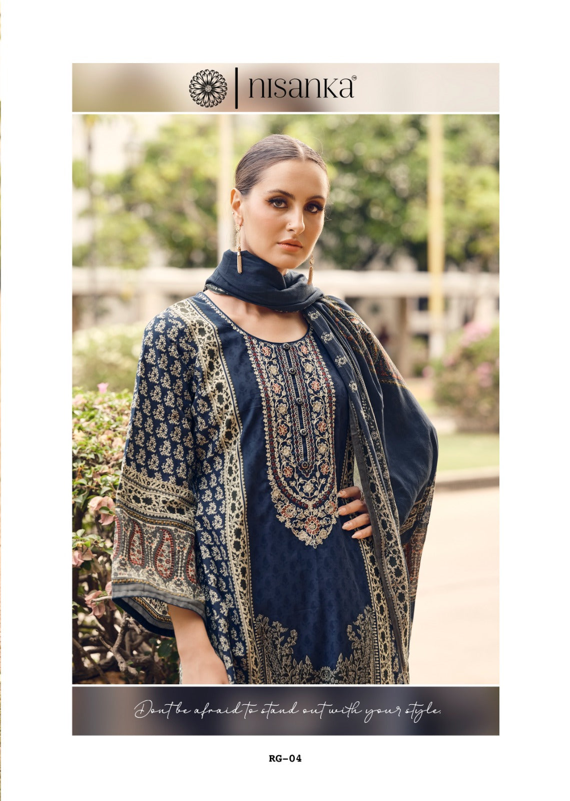 Rangrez Nisanka Cotton Lawn Karachi Salwar Suits Manufacturer India