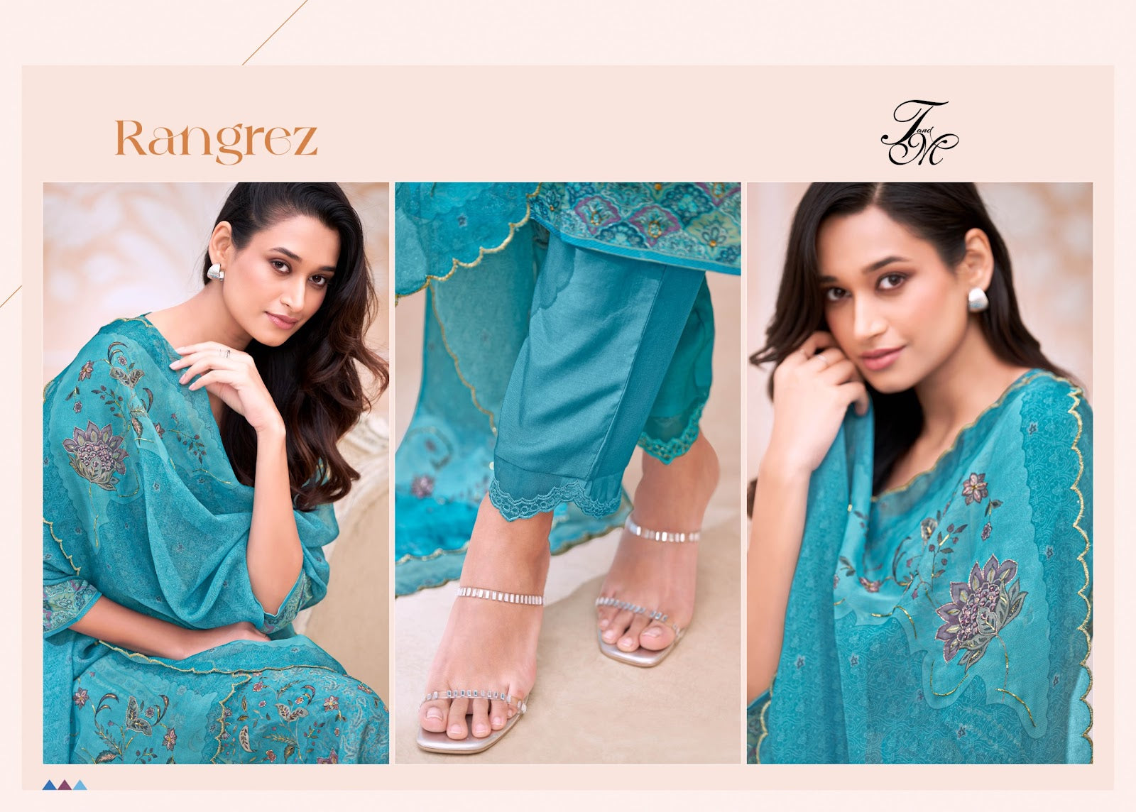 Rangrez Tm Pure Silk Plazzo Style Suits Manufacturer Gujarat